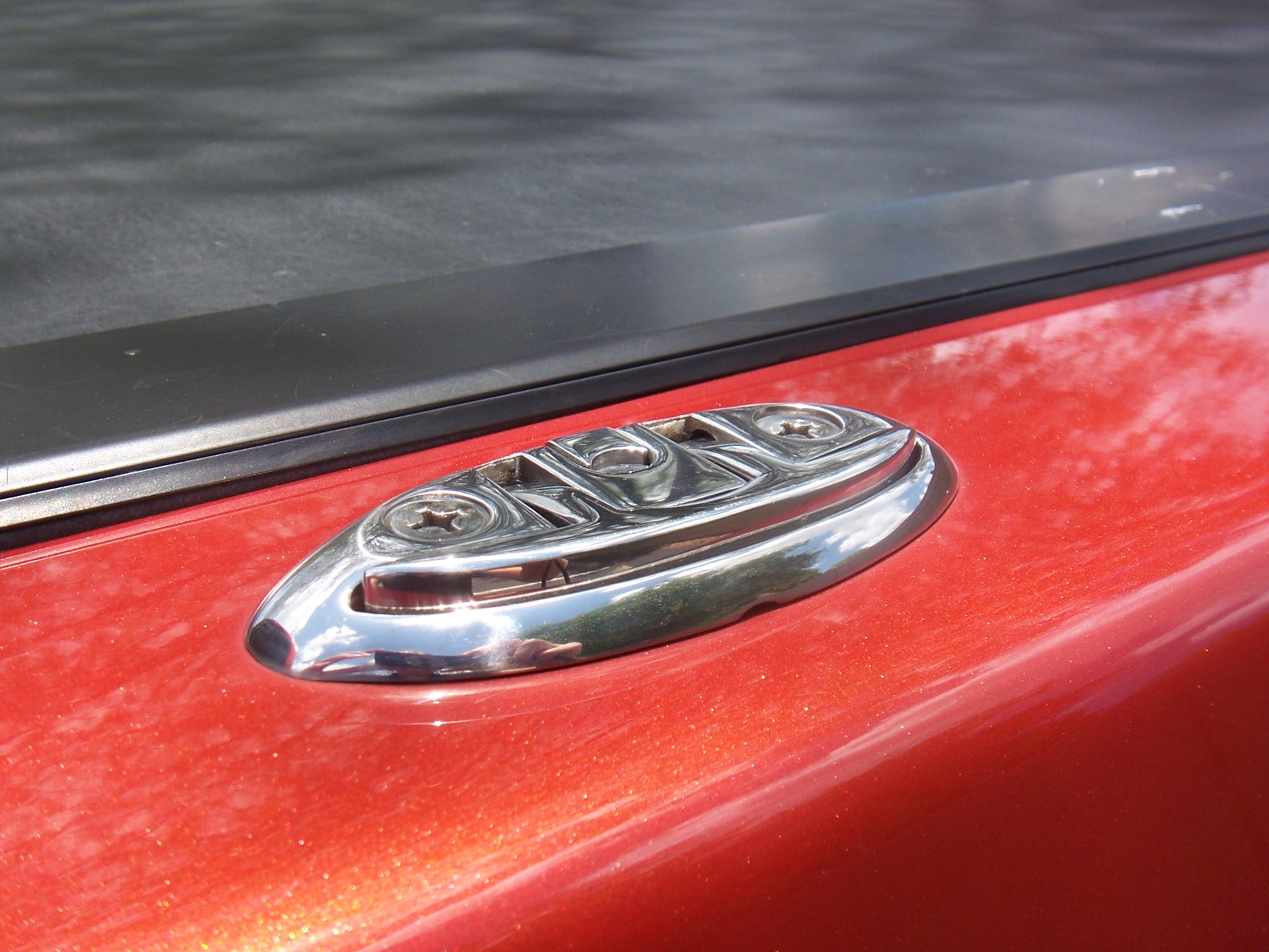 3.5" top mount cleat installed on a truck bed.